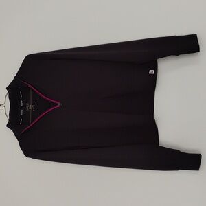 Peloton Athletic Sporty Lightweight Dream Blend Half Zip Sweater Black Pink  S